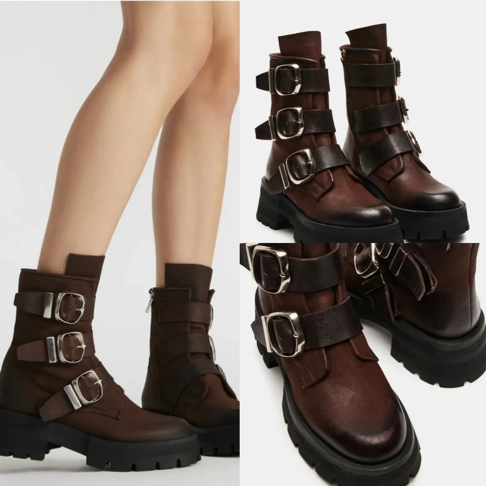 Steve Madden Buckle Ankle Boots - Picture 3 of 11